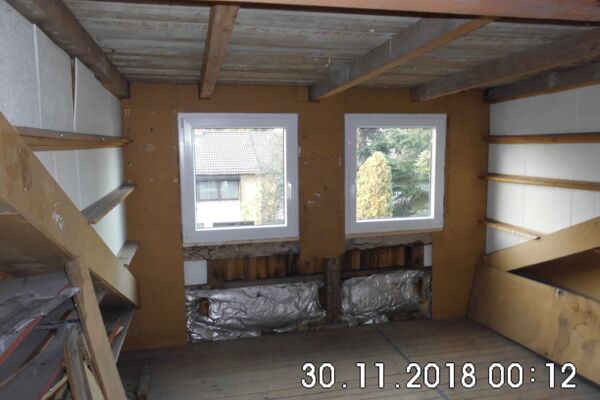 Erneuerung Wohnraumfenster und Schieferbekleidungen