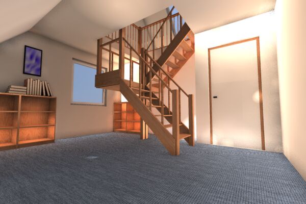 3D-Animation geplante Treppe