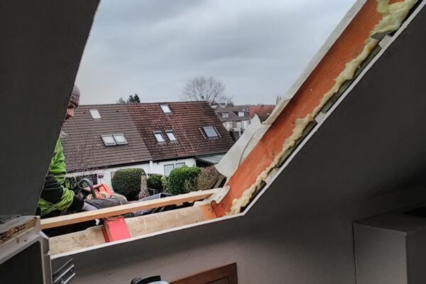 Dachöffnung für Fenstereinbau