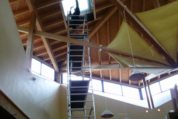 Dachfenster als RWA in luftiger Höhe