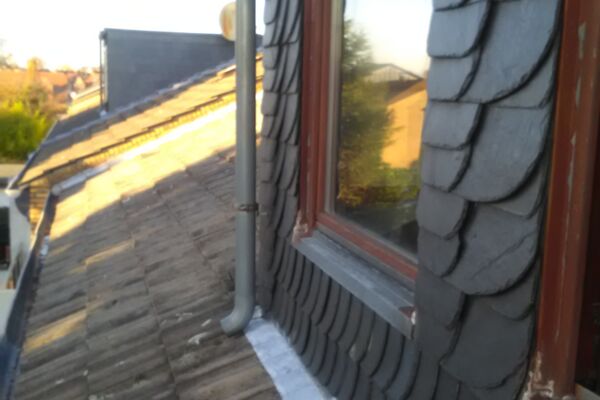 Erneuerung Wohnraumfenster und Schieferbekleidungen