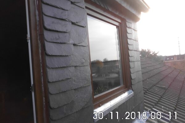 Erneuerung Wohnraumfenster und Schieferbekleidungen