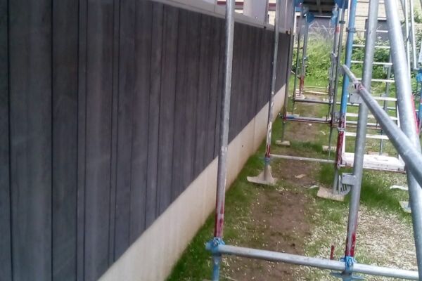 Montage Fassade beginnt