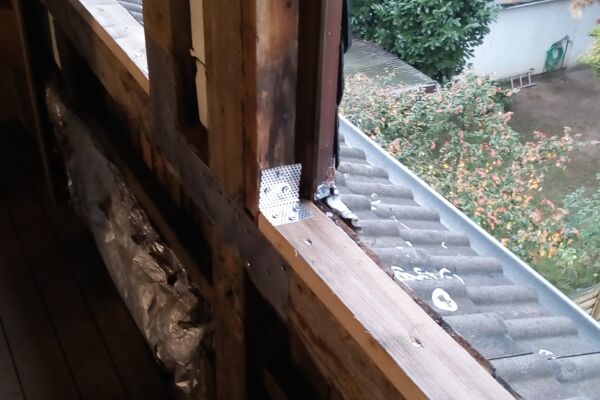 Erneuerung Wohnraumfenster und Schieferbekleidungen